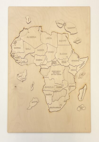 Africa Map Puzzle - Framed