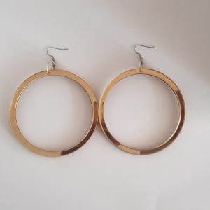 Drop hoop statement earrings