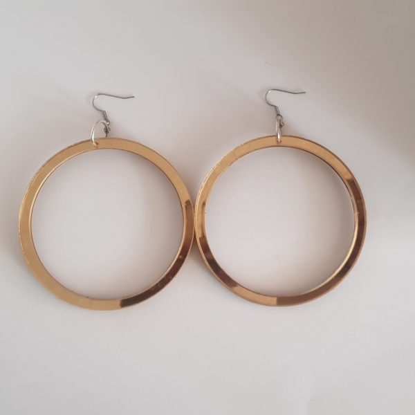 Drop hoop statement earrings