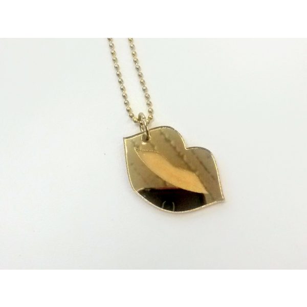 Gold Lips Pendant