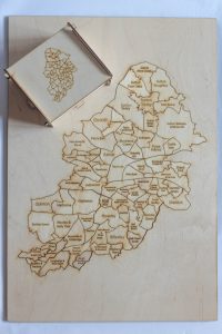 Picture of boxed and framed Birmingham Map Puzzle